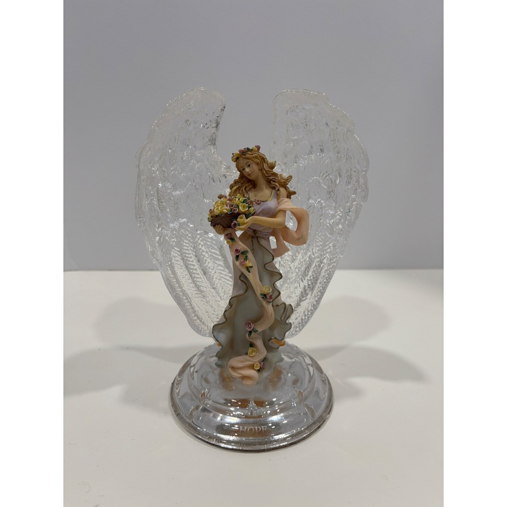 Bradford Exchange Angel of Hope Heaven's Crystal Blessings Figurine 2002 A12398